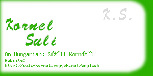 kornel suli business card